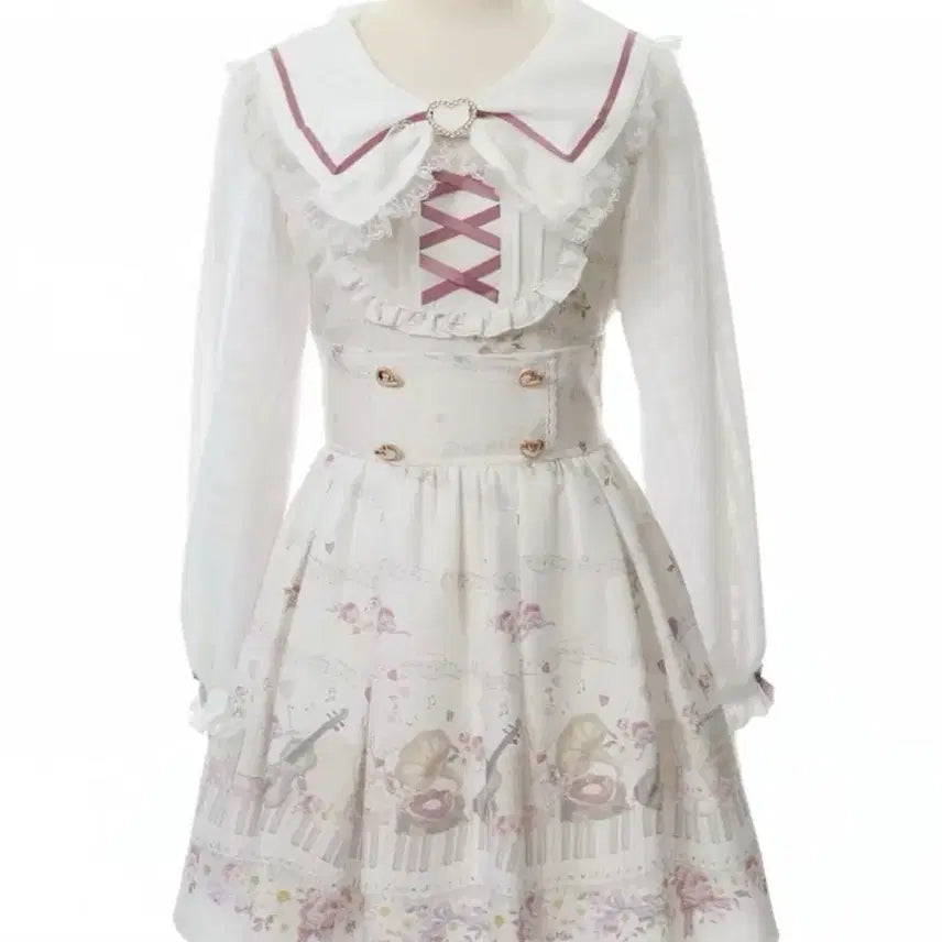 [BUNJANG] LIZ LISA Melody Bunny Dress White / 리즈리사 멜로디버니 원피스