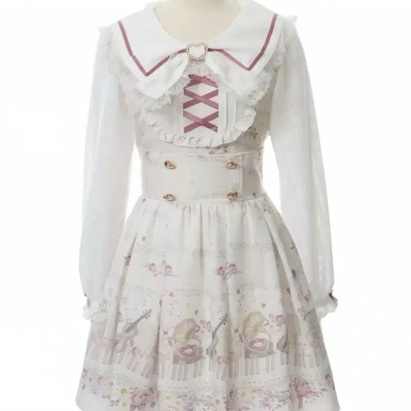 [BUNJANG] LIZ LISA Melody Bunny Dress White / 리즈리사 멜로디버니 원피스