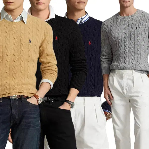 [BUNJANG] Polo Ralph Lauren Cotton Cable Knit Men's Sweater / 정품/새상품) 폴로랄프로렌 코튼 케이블 꽈배기 남성니트 폴로니트스웨터