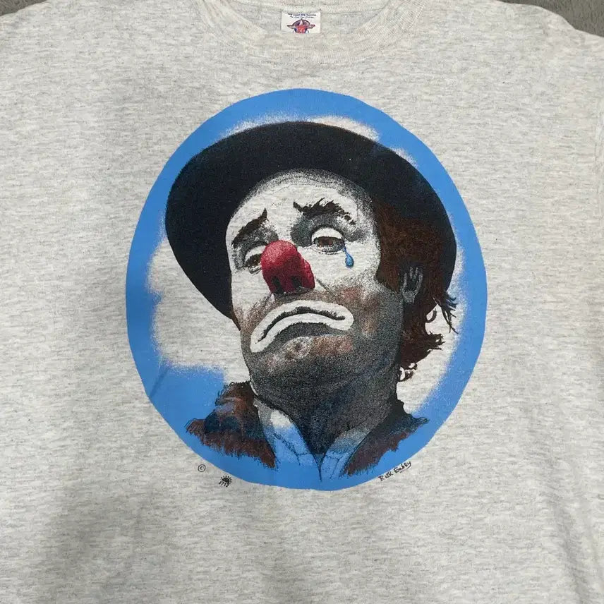 [BUNJANG] 80s-90s Made in USA Rick Embry "Sad Clown" Graphic T-Shirt / 8090s 메이드 인 USA Rick Embry 슬픈 광대 티셔츠