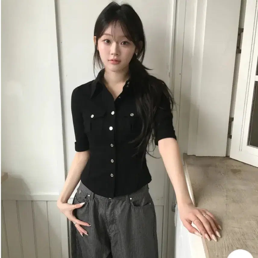[BUNJANG] MINIPO Vintage Shirt Top / 미니포에 빈티지 셔츠 탑 에이블리