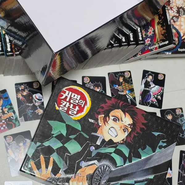[BUNJANG] Demon Slayer: Kimetsu no Yaiba Complete Manga Set Volumes 1-23 + Side Story + Character Cards / 귀멸의 칼날 만화책 전권 1~23권 세트 + 외전 + 캐릭터 카드