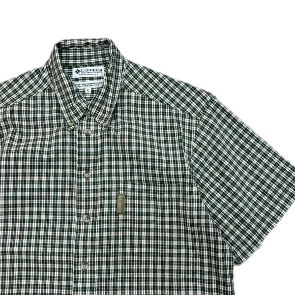 [BUNJANG] Columbia Check Short Sleeve Fishing Shirt / Columbia 콜럼비아 체크 반팔셔츠 피싱셔츠