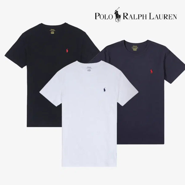 [BUNJANG] Polo Ralph Lauren Pony Logo Cotton Crewneck T-Shirt (Unisex) / 폴로랄프로렌 라운드 반팔티 폴로 티셔츠 남여공용 (3Color)