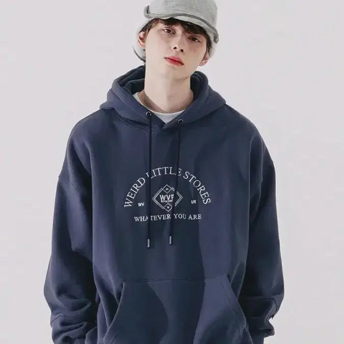 [BUNJANG] WVP Navy Hoodie / WVP 후드티 남색 후드
