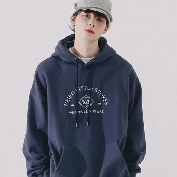 [BUNJANG] WVP Navy Hoodie / WVP 후드티 남색 후드