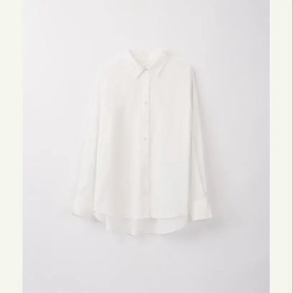[BUNJANG] SIE Hour Loose Cotton Shirt White / 시에 SIE 아워 루즈 코튼 셔츠 화이트