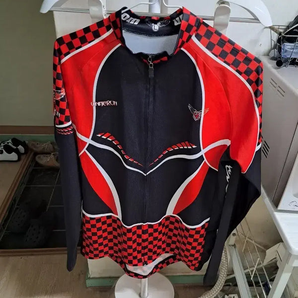 [BUNJANG] Under Run Cycle Wear Checkered Jersey - Size 105 / 언더런 사이클 의류 져지. 105