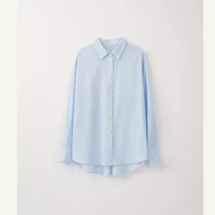 [BUNJANG] SIE Hour Loose Cotton Shirt Blue / 시에 SIE 아워 루즈 코튼 셔츠 블루
