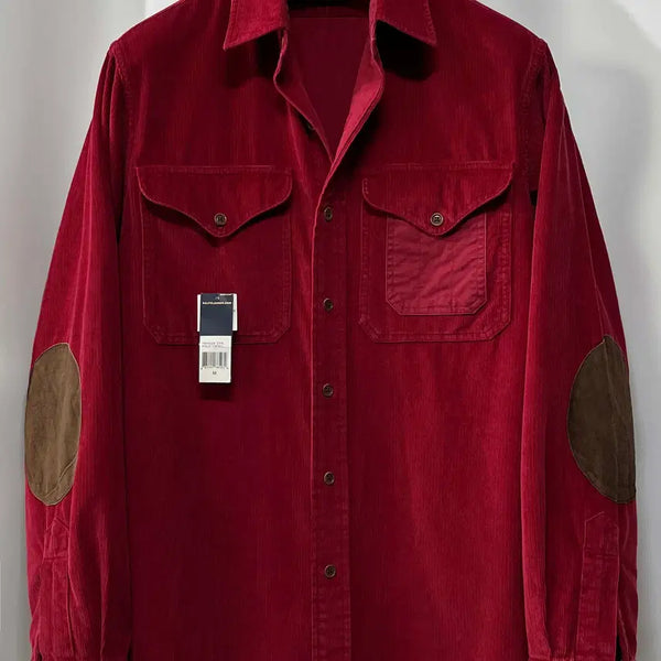 [BUNJANG] Polo Country Burgundy Corduroy Workshirt / 폴로 컨트리 버건디 와인 코듀로이 덩가리 마이널 워크셔츠
