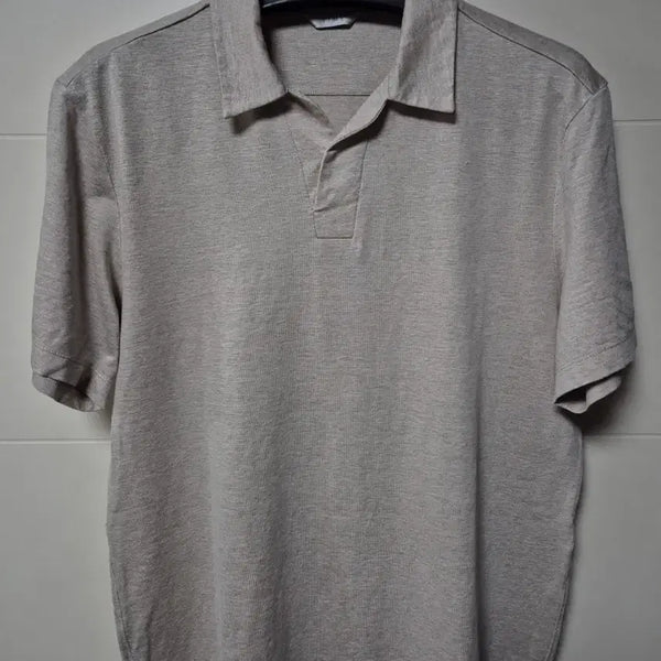 [BUNJANG] Time Homme Linen Blend Polo T-Shirt / (100) 타임옴므 린넨 혼방 카라티셔츠