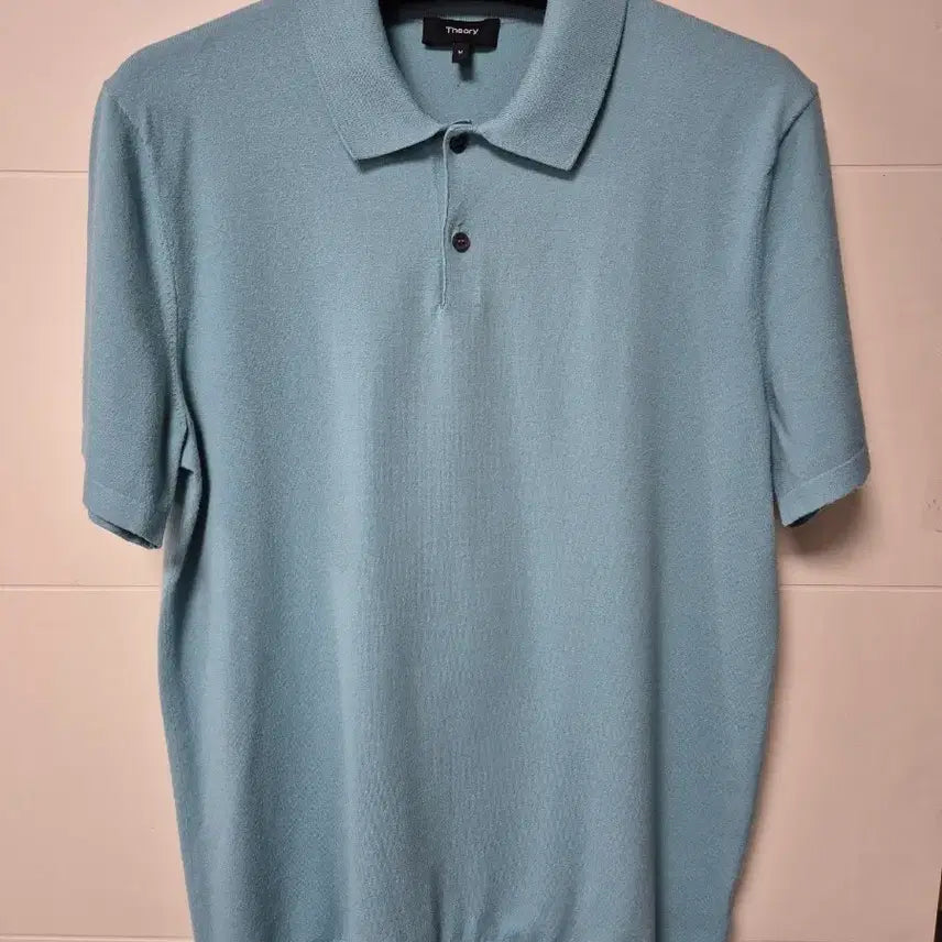 [BUNJANG] Theory Goryce Mint Knit Collar T-shirt / (M) 띠어리 고리스 민트 니트 카라티셔츠