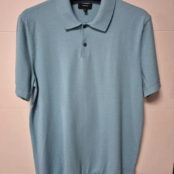 [BUNJANG] Theory Goryce Mint Knit Collar T-shirt / (M) 띠어리 고리스 민트 니트 카라티셔츠