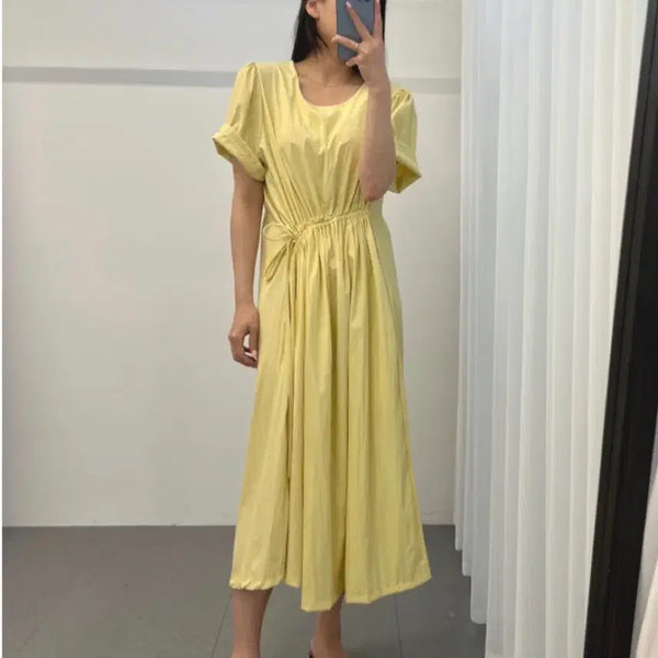 [BUNJANG] Yellow String Long Dress / 바스락 스트링 롱 원피스 여름원피스
