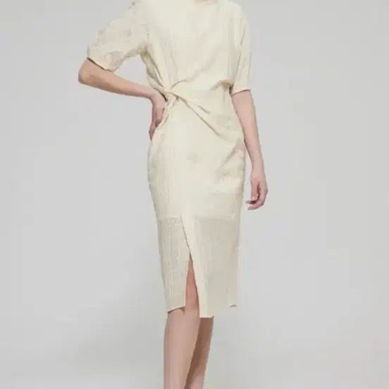 [BUNJANG] Mine (Hansem) Knuckle Crinkle Dress / 한섬 MINE 마인 노트 크링클 드레스 원피스
