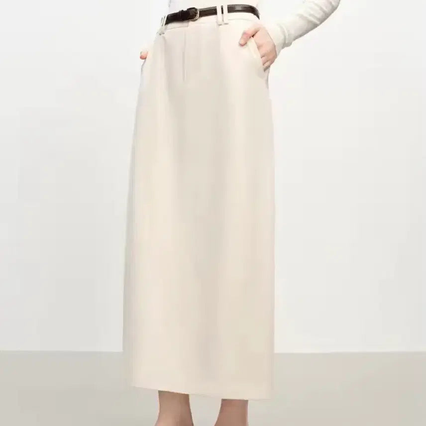 [BUNJANG] Beige Long Skirt XS / 롱스커트 베이지 xs