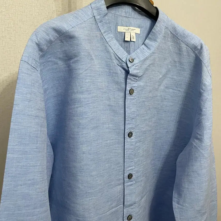 [BUNJANG] JILLSTUART Men's Linen Shirt Blue L / 질스튜어트 남성셔츠 L 블루