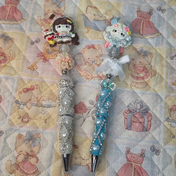 [BUNJANG] Handmade Cubic Heart Figure Ballpoint Pen / 수제 피규어 볼펜 큐빅 하트 (개당 6000