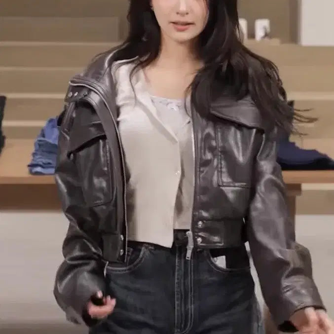 [BUNJANG] ZARA Lace Combo Top Jacket (Sand Grey / L Size) / 자라 레이스 콤비 탑 재킷 (샌드 그레이 /L 사이즈)