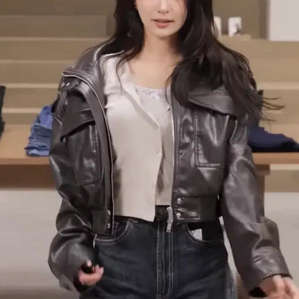 [BUNJANG] ZARA Lace Combo Top Jacket (Sand Grey / L Size) / 자라 레이스 콤비 탑 재킷 (샌드 그레이 /L 사이즈)