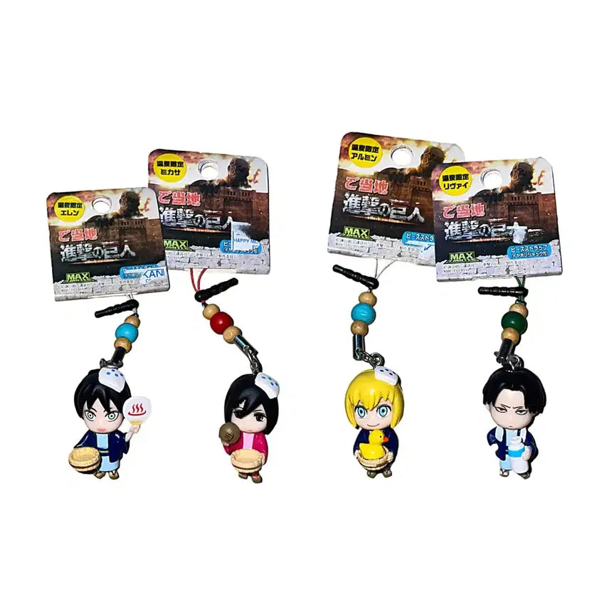 [BUNJANG] Attack on Titan Onsen Figure Strap / 진격의 거인 지역 온천 피규어 스트랩