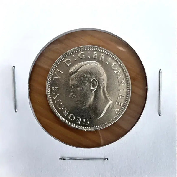 [BUNJANG] 1937 King George VI British 1 Shilling Silver Coin (Scotland Type) - Uncirculated / [미사용급] 1937년 영국 조지 6세 1실링 은화 (스코틀랜드 타입)