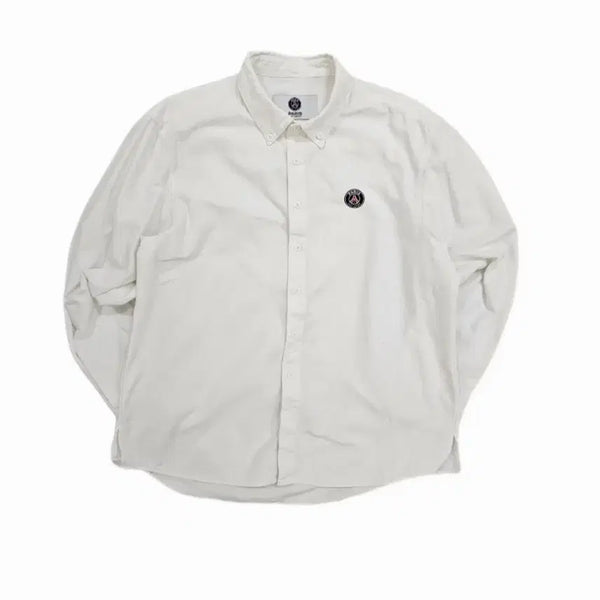 [BUNJANG] Paris Saint-Germain Official Oxford Long Sleeve Button-Down Shirt White / [M] 파리 생제르맹 오피셜 옥스포드 긴팔 셔츠