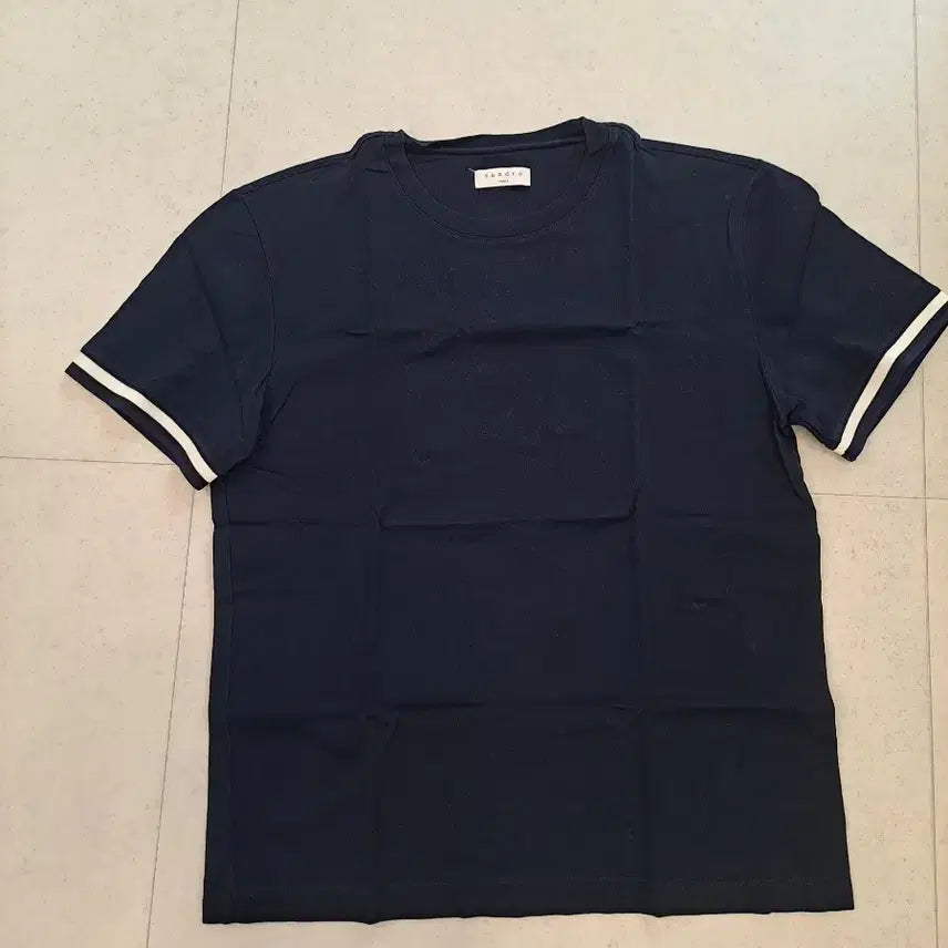 [BUNJANG] Sandro Short Sleeve T-Shirt Navy Size 38 / 산드로 반팔 티셔츠 네이비 38