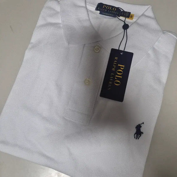 [BUNJANG] Polo Ralph Lauren White Cotton Short Sleeve Polo Shirt / 폴로 흰색 반팔 카라티  XL (새상품)