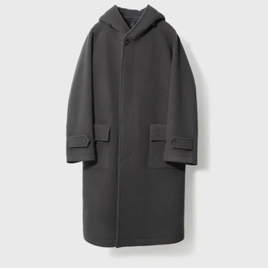 [BUNJANG] Holy Sun 22FW Hooded Coat Charcoal Gray / [L] 홀리선 후드 코트 차콜 그레이 22fw