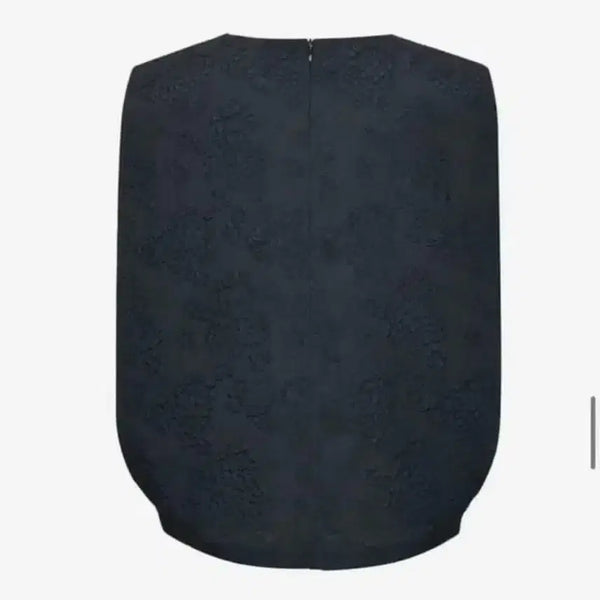 [BUNJANG] Eppingler Jacquard Black Vest Blouse / 에핑글러 베스트 블라우스 자카드 블랙