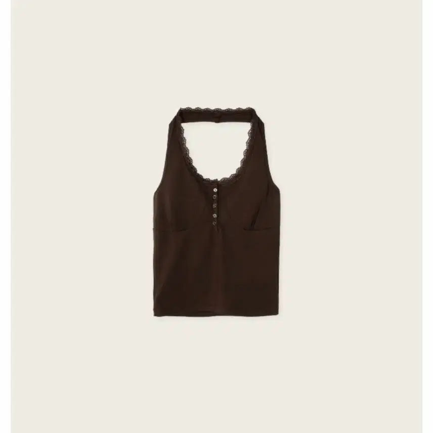 [BUNJANG] Ondemin Lace Halter Sleeveless Top - Brown / 바배/새제품)시예 Lace halter sleeveless 타낫 온드민