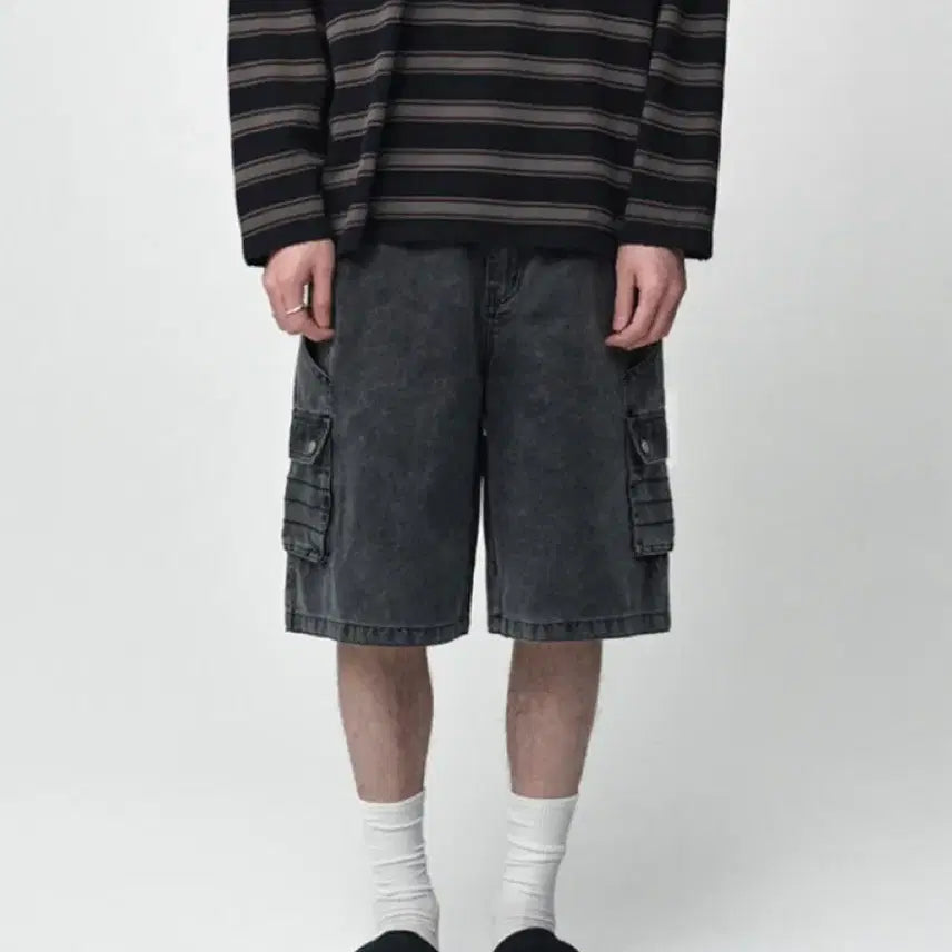 [BUNJANG] Milo Archive Double Index Bermuda Shorts Black / [M] 밀로아카이브 더블 인덱스 버뮤다팬츠 반바지
