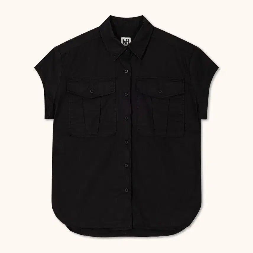 [BUNJANG] Label Archive Jade Short Sleeve Shirt Black / 라벨아카이브 셔츠 Jade short sleeve shirt black