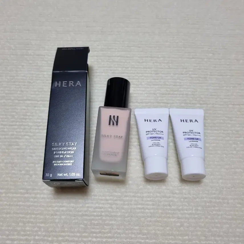 [BUNJANG] Hera Silky Stay 24H Longwear Foundation & UV Protector Tone-Up Lavender (Sealed) / 헤라 실키스테이 파운데이션 17c1 17n1 21n1 23n1 라벤더