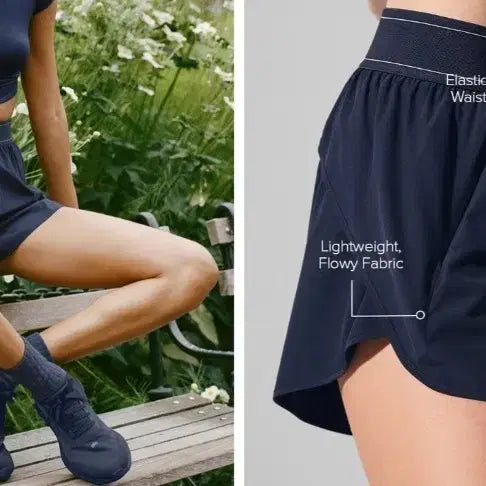 [BUNJANG] Alo Matchpoint Shorts Navy / [새상품][무료배송]알로 매치포인트 숏츠