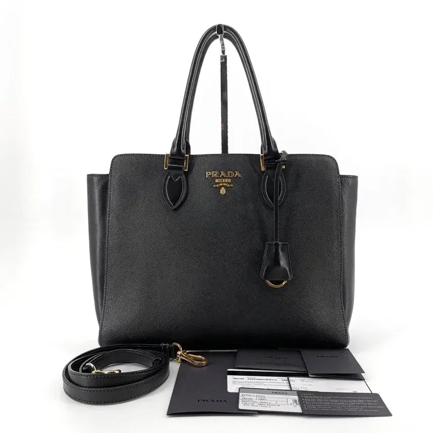 [BUNJANG] Prada Saffiano Leather Tote Shoulder Bag 1BA189 / 프라다 사피아노 토트백 겸 숄더백 1BA189