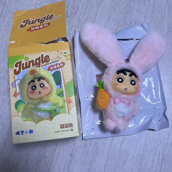 [BUNJANG] Crayon Shin-chan Jungle Collection Plush Keyring - Pink Rabbit / 짱구 정글 컬렉션 봉제인형 핑크토끼 키링