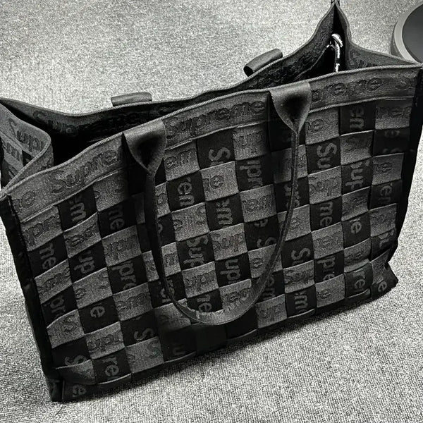[BUNJANG] Supreme Woven Tote Bag Black / 슈프림 우븐 토트백 블랙