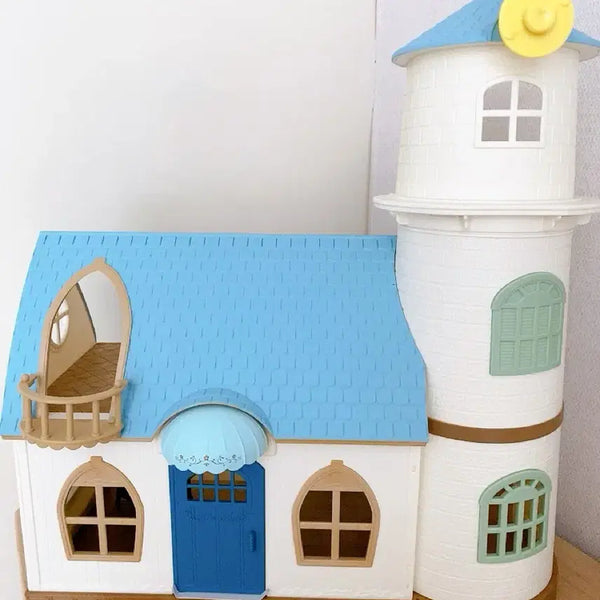 [BUNJANG] Sylvanian Families Sky-Blue Windmill House (Polar Bear Mom) / 실바니안 하늘 풍차 하우스(건물)