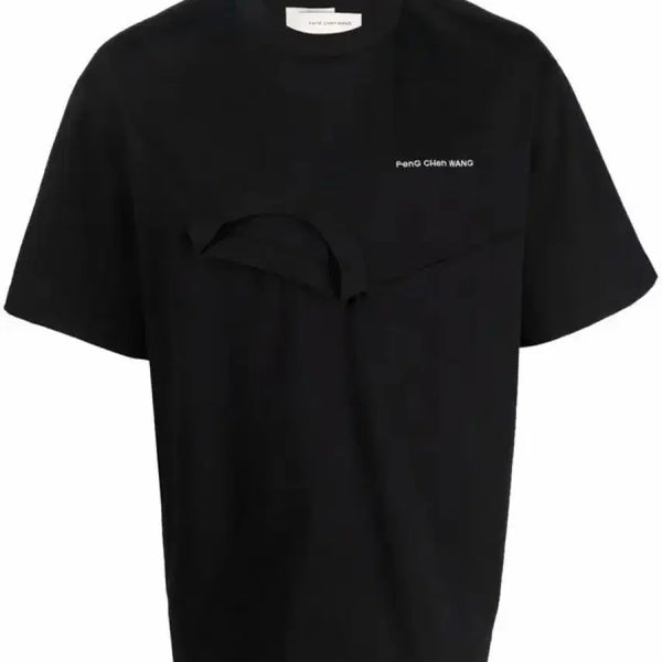 [BUNJANG] PENG CHEN WANG Double Neck Layered T-Shirt / 펑첸왕 더블넥 레이어드 반팔 티셔츠