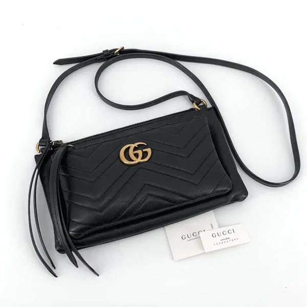 [BUNJANG] Gucci GG Marmont Matelassé Pouch Crossbody Bag 453878 / 구찌 GG마몽 마틀라세 파우치 크로스백 453878