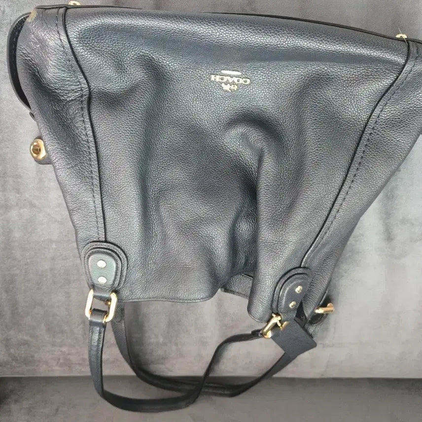 [BUNJANG] Coach Women's Leather Shoulder Bag Black / 코치 여성 가죽 숄더백 블랙
