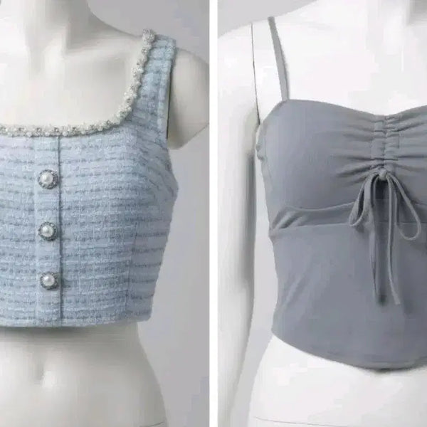[BUNJANG] Sleeveless Tank Tops Bundle (Set of 2) / 나시탑 2개일괄 s