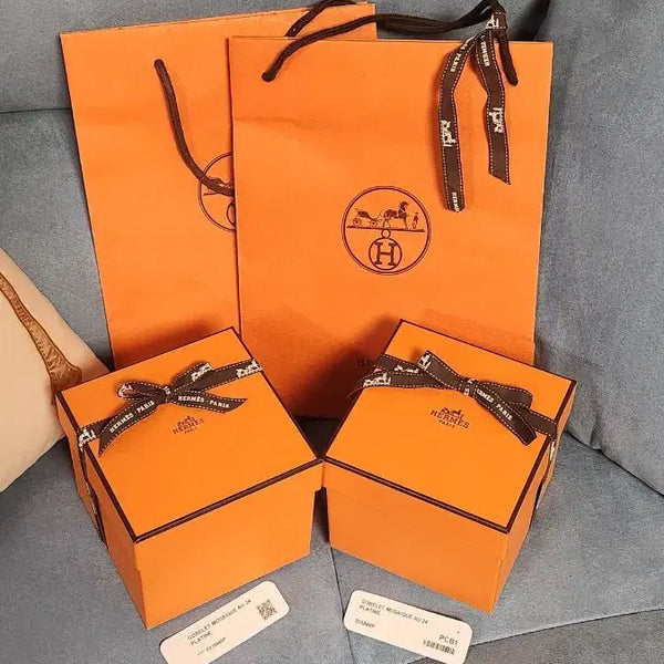 [BUNJANG] Hermès Mosaic & Platinum Gobelins Mug Box Set with Shopping Bag / 6)에르메스머그컵포장박스 미니컵포장박스셋트(한셋트가격임)