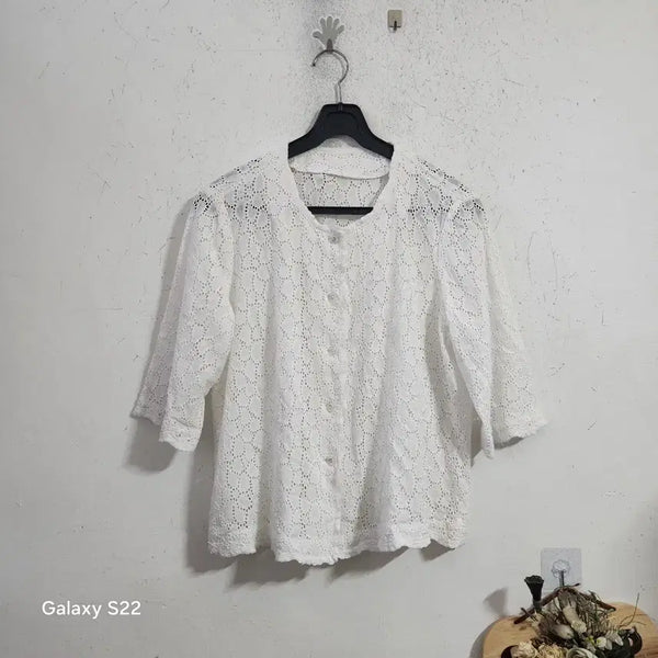 [BUNJANG] Lace Cardigan White / 레이스 가디건 화이트