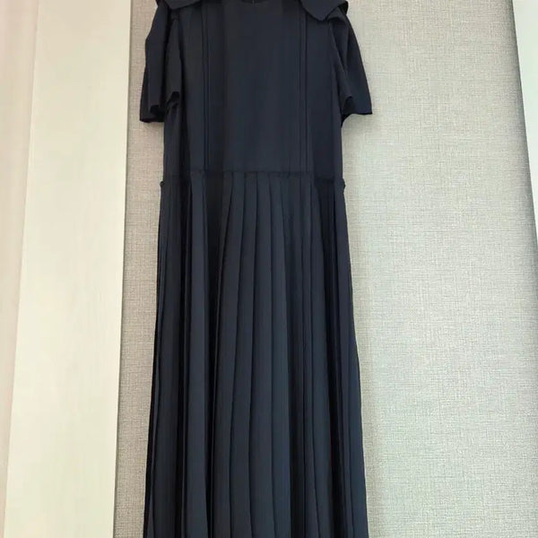 [BUNJANG] BEMUSE MANSION Maxi Dress with Large Collar and Volume Sleeves / BEMUSE MANSION 빅카라 볼륨소매 풍성맥시원피스