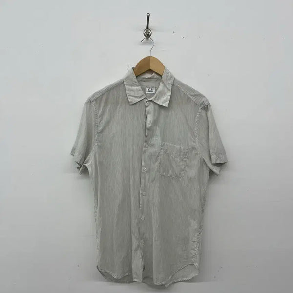 [BUNJANG] CP Company Men's Striped Short Sleeve Shirt M / CP컴퍼니 셔츠 남자 반팔 셔츠 스트라이프 M