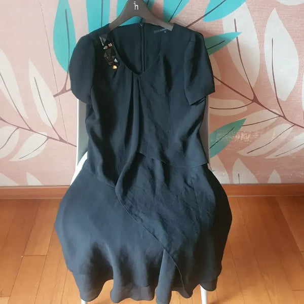 [BUNJANG] Compagna Black Tulip Dress / COMPAGNA 블랙 원피스