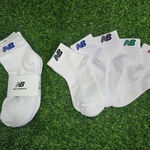 [BUNJANG] New Balance Kids 5-Pair Crew Socks Set / 키즈 뉴발란스 양말 5켤레 세트